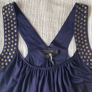 Ted Baker Navy Silk Tank